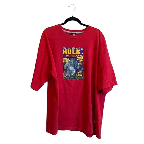Ecko Unltd XXL Vintage Marvel Hulk Holographic short sleeve t-shirt casual red - Picture 1 of 9
